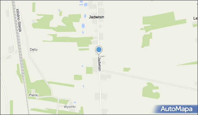 Jadwisin gmina Wartkowice, Jadwisin, mapa Jadwisin gmina Wartkowice