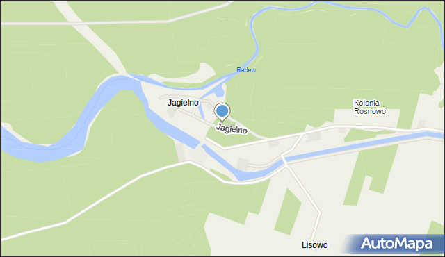 Jagielno gmina Manowo, Jagielno, mapa Jagielno gmina Manowo