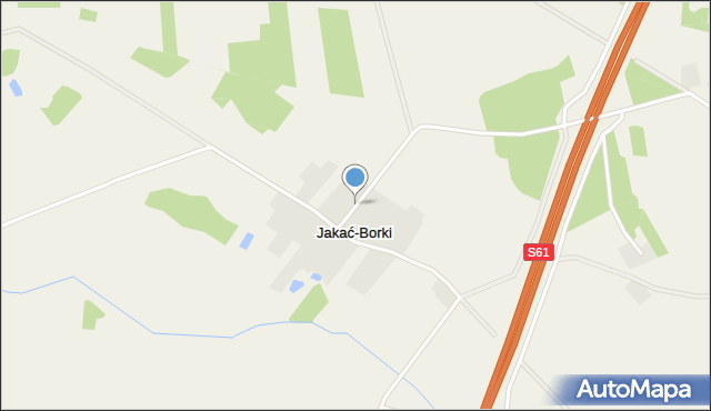 Jakać-Borki, Jakać-Borki, mapa Jakać-Borki