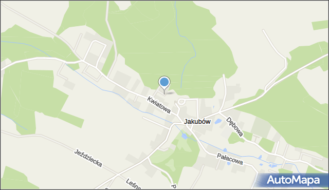 Jakubów gmina Radwanice, Jakubów, mapa Jakubów gmina Radwanice