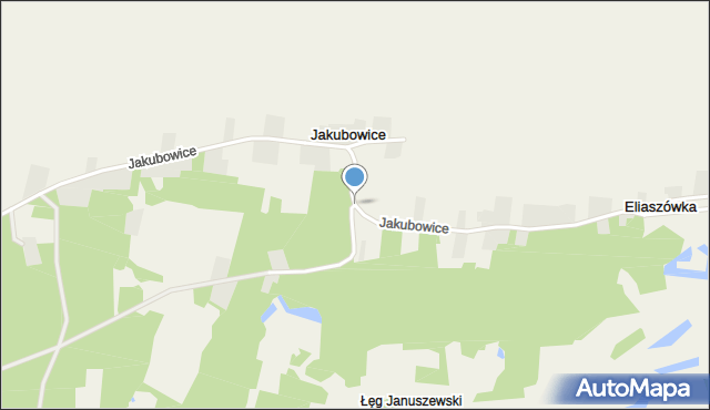 Jakubowice gmina Kluczewsko, Jakubowice, mapa Jakubowice gmina Kluczewsko