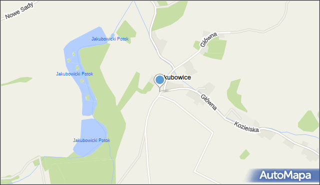Jakubowice gmina Pawłowiczki, Jakubowice, mapa Jakubowice gmina Pawłowiczki
