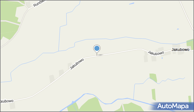 Jakubowo gmina Wągrowiec, Jakubowo, mapa Jakubowo gmina Wągrowiec