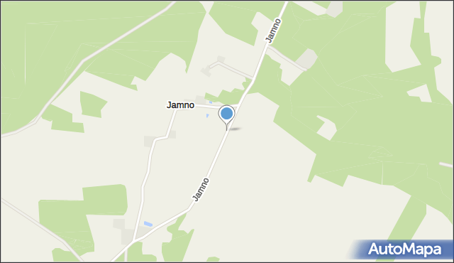 Jamno gmina Przewóz, Jamno, mapa Jamno gmina Przewóz