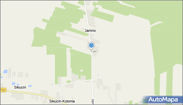 Jamno gmina Szadek, Jamno, mapa Jamno gmina Szadek