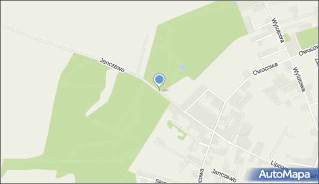 Janczewo gmina Santok, Janczewo, mapa Janczewo gmina Santok