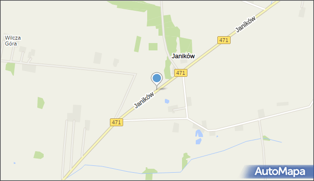 Janików gmina Opatówek, Janików, mapa Janików gmina Opatówek