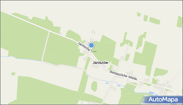 Janiszów gmina Trzebnica, Janiszów, mapa Janiszów gmina Trzebnica
