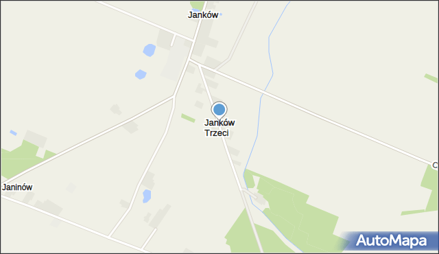 Janków Trzeci gmina Rokiciny, Janków Trzeci, mapa Janków Trzeci gmina Rokiciny