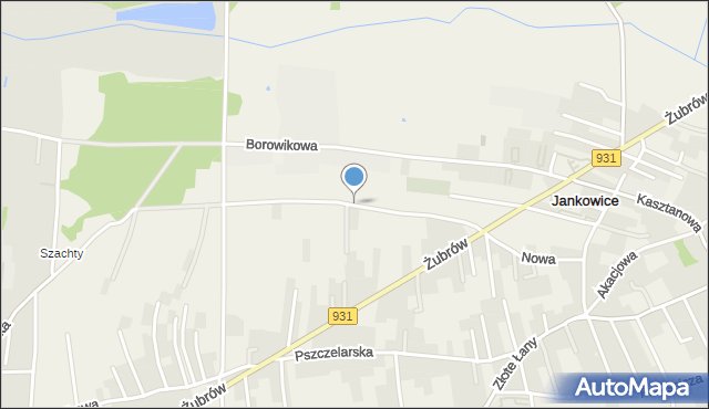 Jankowice gmina Pszczyna, Jarzębinowa, mapa Jankowice gmina Pszczyna
