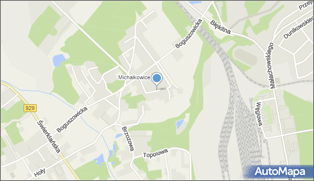 Jankowice gmina Świerklany, Jarzębinowa, mapa Jankowice gmina Świerklany