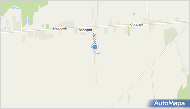 Janopol gmina Kłoczew, Janopol, mapa Janopol gmina Kłoczew