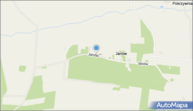 Janów gmina Grabów, Janów, mapa Janów gmina Grabów