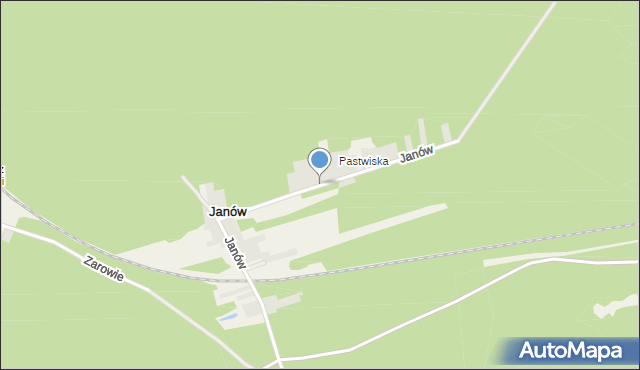 Janów gmina Stąporków, Janów, mapa Janów gmina Stąporków