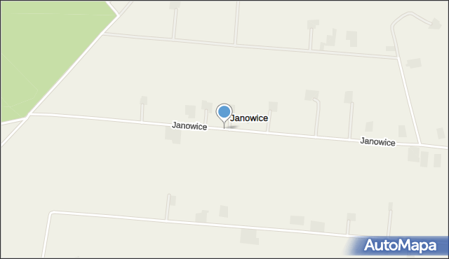 Janowice gmina Mełgiew, Janowice, mapa Janowice gmina Mełgiew