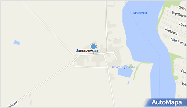 Januszewice gmina Granowo, Januszewice, mapa Januszewice gmina Granowo