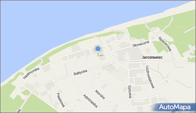 Jarosławiec gmina Postomino, Jantarowa, mapa Jarosławiec gmina Postomino