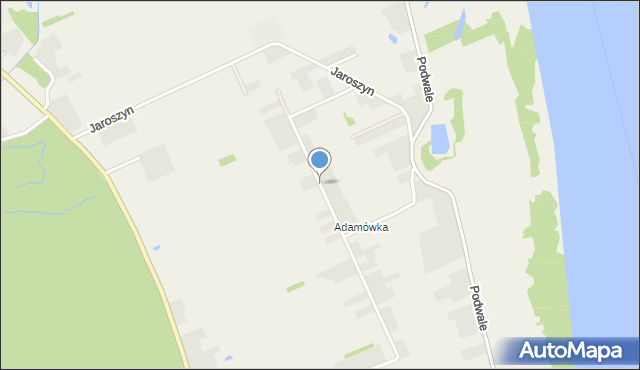 Jaroszyn gmina Puławy, Jaroszyn, mapa Jaroszyn gmina Puławy