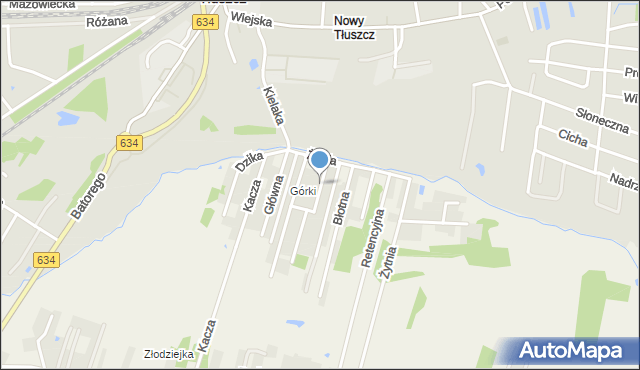 Jasienica gmina Tłuszcz, Jasna, mapa Jasienica gmina Tłuszcz