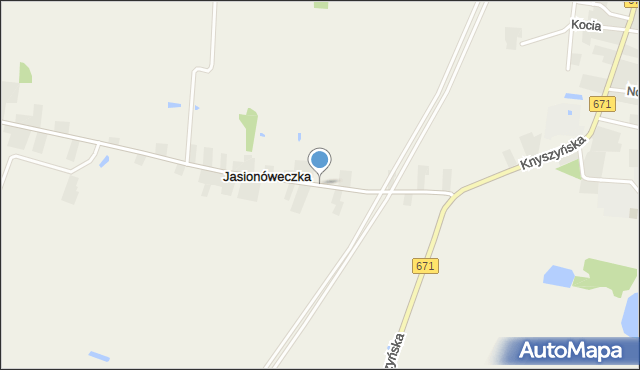 Jasionóweczka, Jasionóweczka, mapa Jasionóweczka