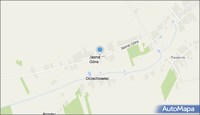 Jasna Góra gmina Mokrsko, Jasna Góra, mapa Jasna Góra gmina Mokrsko