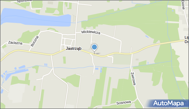 Jastrząb powiat szydłowiecki, Jana Pawła II, mapa Jastrząb powiat szydłowiecki