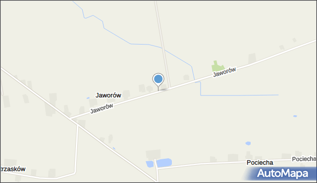 Jaworów gmina Grabów, Jaworów, mapa Jaworów gmina Grabów