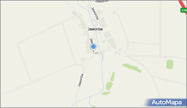 Jaworów gmina Wiązów, Jaworów, mapa Jaworów gmina Wiązów