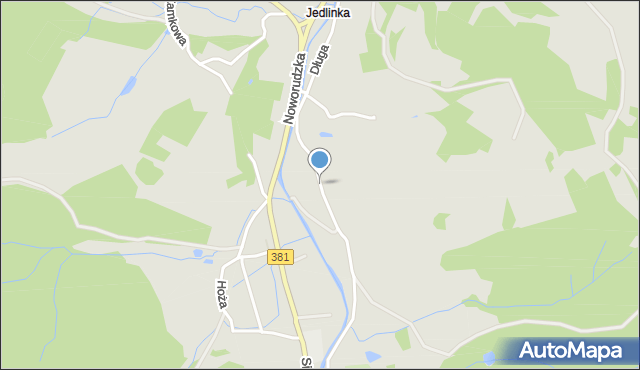 Jedlina-Zdrój, Jasna, mapa Jedlina-Zdrój