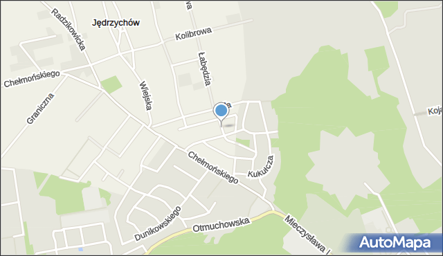 Jędrzychów gmina Nysa, Jastrzębia, mapa Jędrzychów gmina Nysa