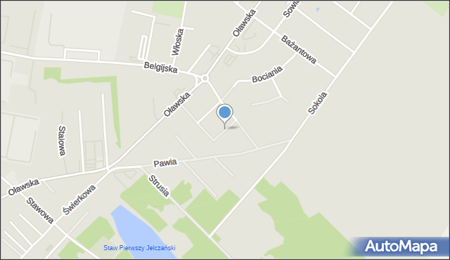 Jelcz-Laskowice, Jastrzębia, mapa Jelcz-Laskowice