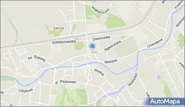 Jelenia Góra, Jagiellońska, mapa Jelenia Góra