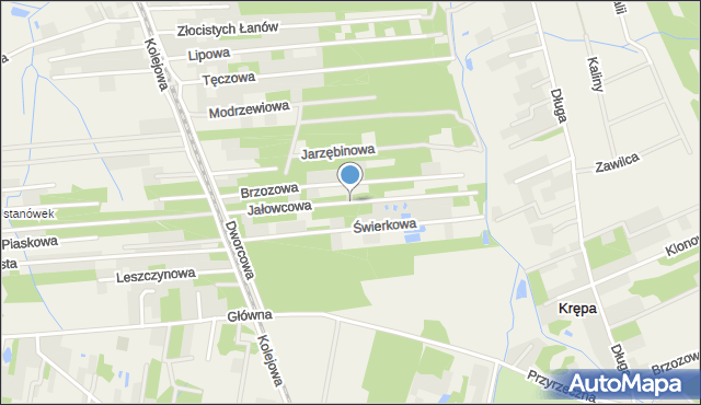 Jeziórko gmina Prażmów, Jałowcowa, mapa Jeziórko gmina Prażmów