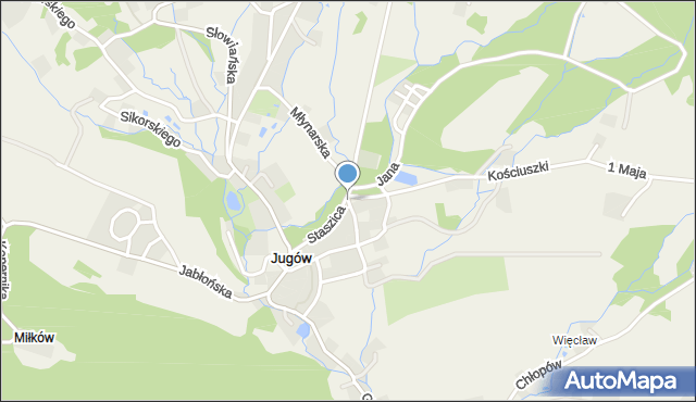 Jugów, Jana, mapa Jugów