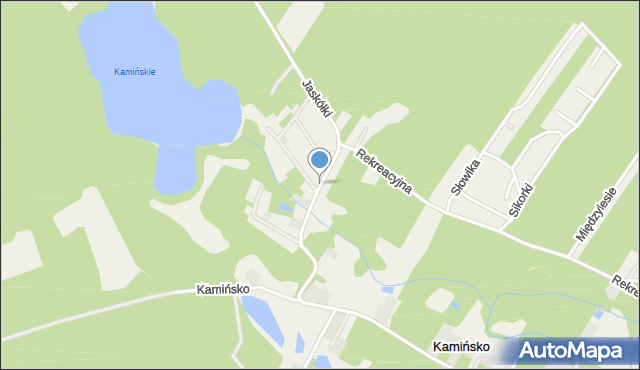 Kamińsko gmina Murowana Goślina, Jaskółki, mapa Kamińsko gmina Murowana Goślina