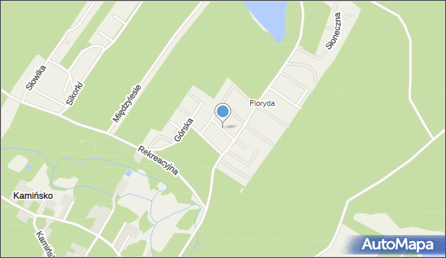 Kamińsko gmina Murowana Goślina, Jaśminowa, mapa Kamińsko gmina Murowana Goślina