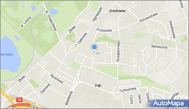 Katowice, Jabłoniowa, mapa Katowic