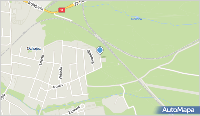 Katowice, Jarzębinowa, mapa Katowic