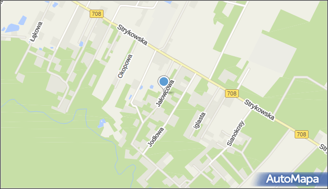 Kębliny, Jałowcowa, mapa Kębliny