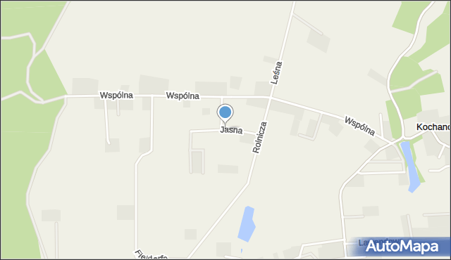 Kębłowo gmina Luzino, Jasna, mapa Kębłowo gmina Luzino