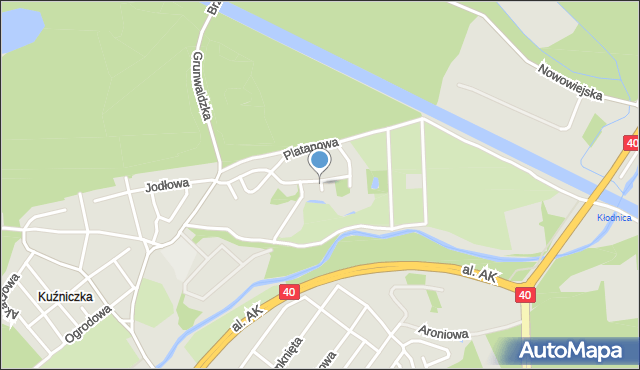 Kędzierzyn-Koźle, Jaworowa, mapa Kędzierzyna-Koźle