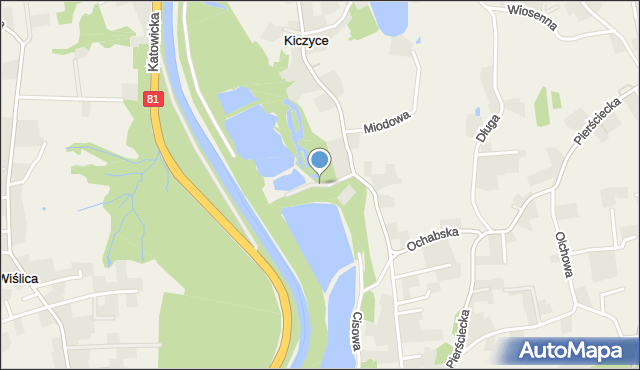 Kiczyce, Jałowcowa, mapa Kiczyce