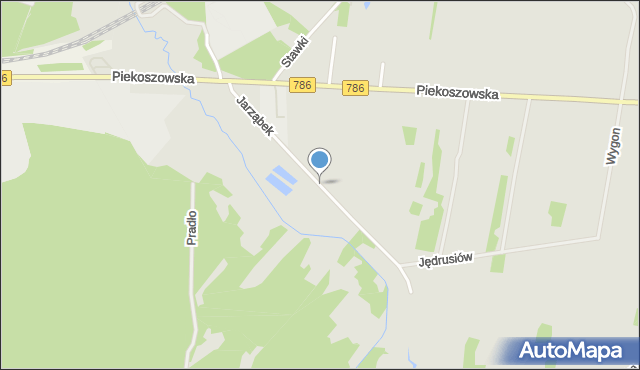 Kielce, Jarząbek, mapa Kielc
