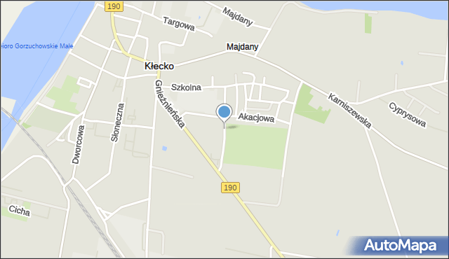 Kłecko, Jarzębinowa, mapa Kłecko