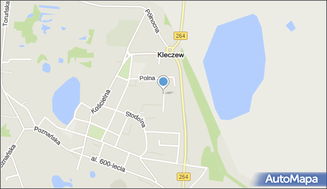 Kleczew, Jagodowa, mapa Kleczew