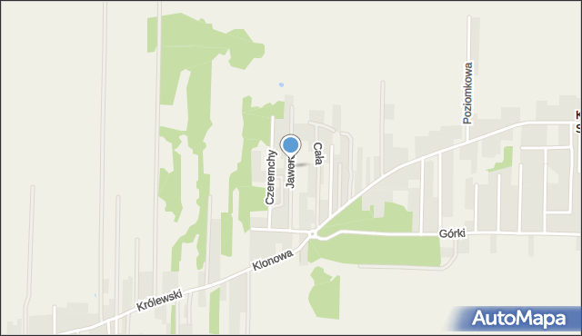 Koczargi Stare, Jaworowa, mapa Koczargi Stare