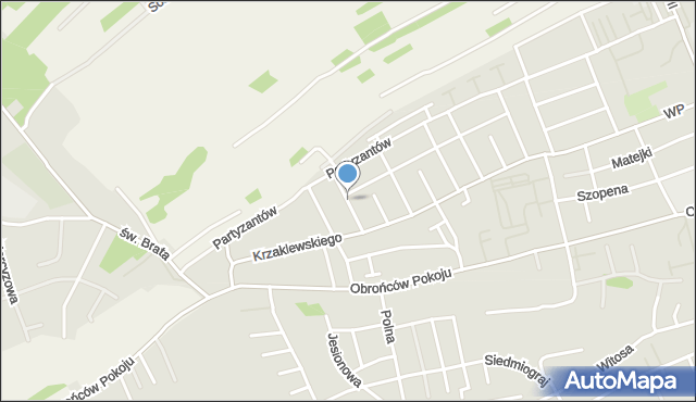 Kolbuszowa, Jagiellońska, mapa Kolbuszowa