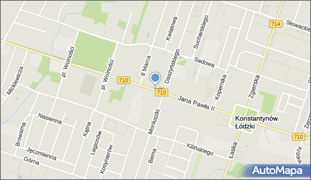 Konstantynów Łódzki, Jana Pawła II, mapa Konstantynów Łódzki