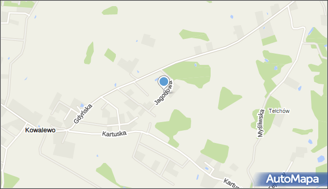 Kowalewo gmina Szemud, Jagodowa, mapa Kowalewo gmina Szemud