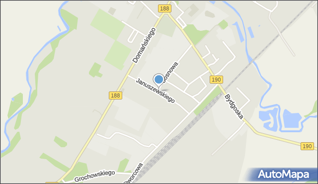 Krajenka, Januszewskiego Antoniego, ks., mapa Krajenka